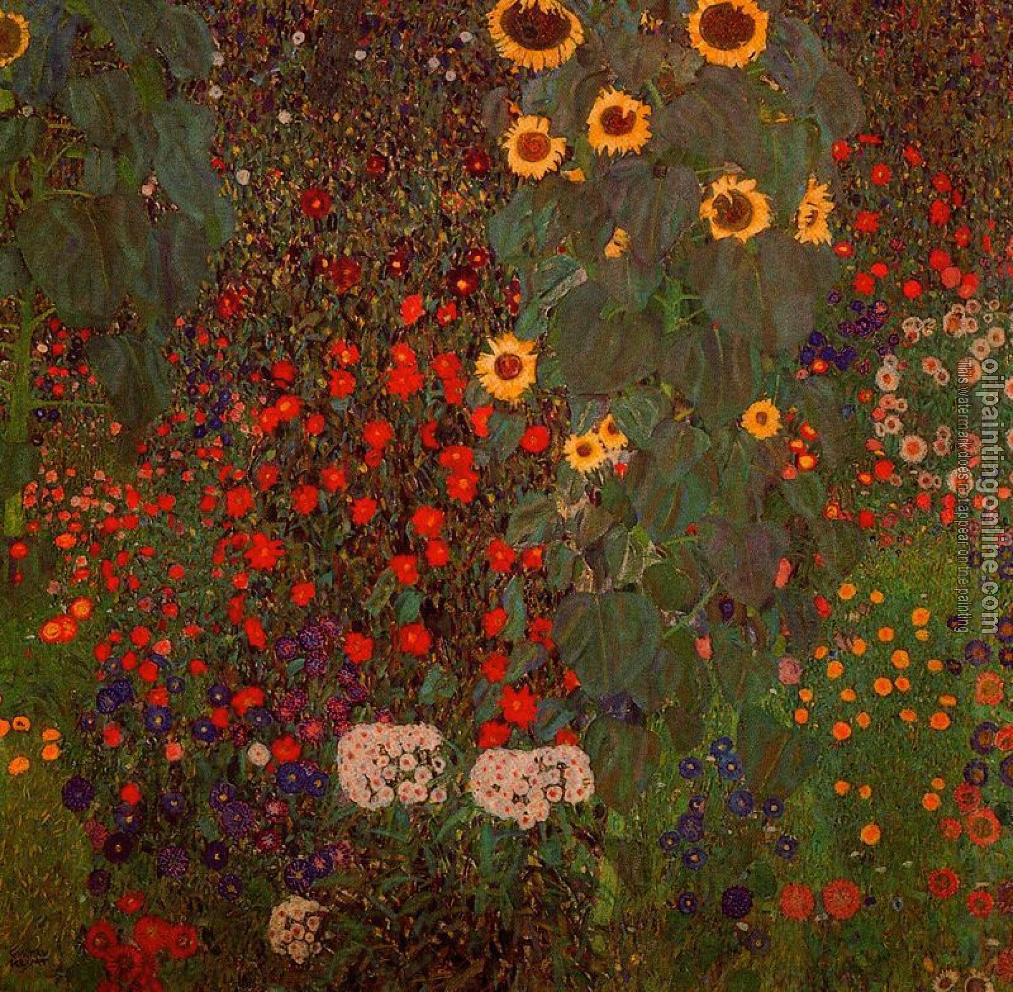 Klimt, Gustav - Farm Garden with Sunflowers